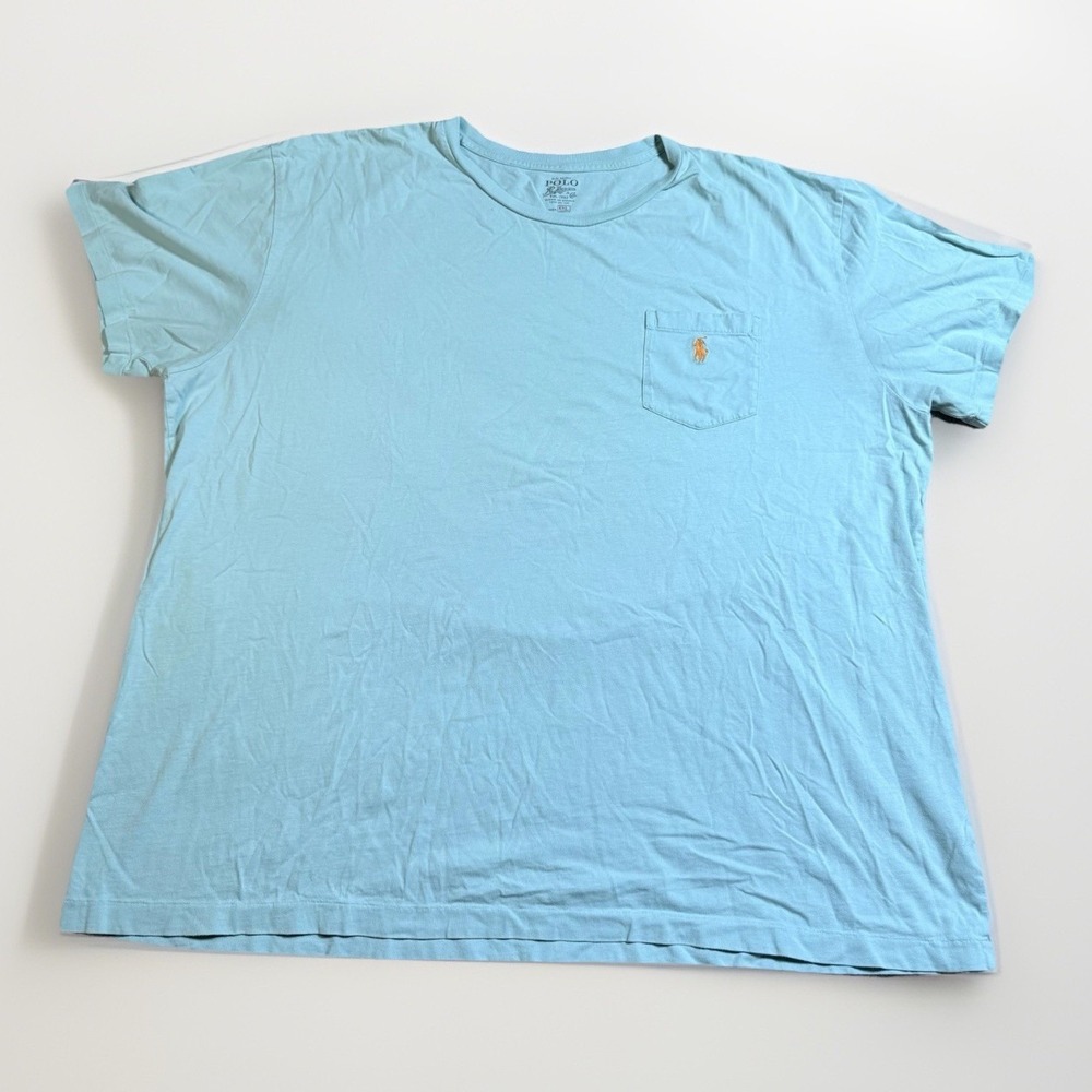 Polo Ralph Lauren XXL Mens Mint Blue Pocket T-Shirt Classic Fit 2xl